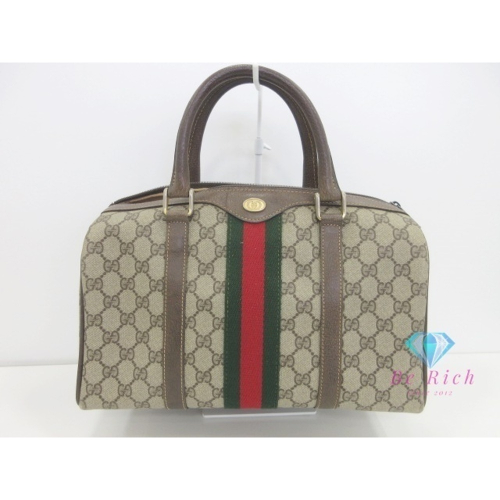 Gucci Boston Bag GG Sherry Ophidia Beige Leather